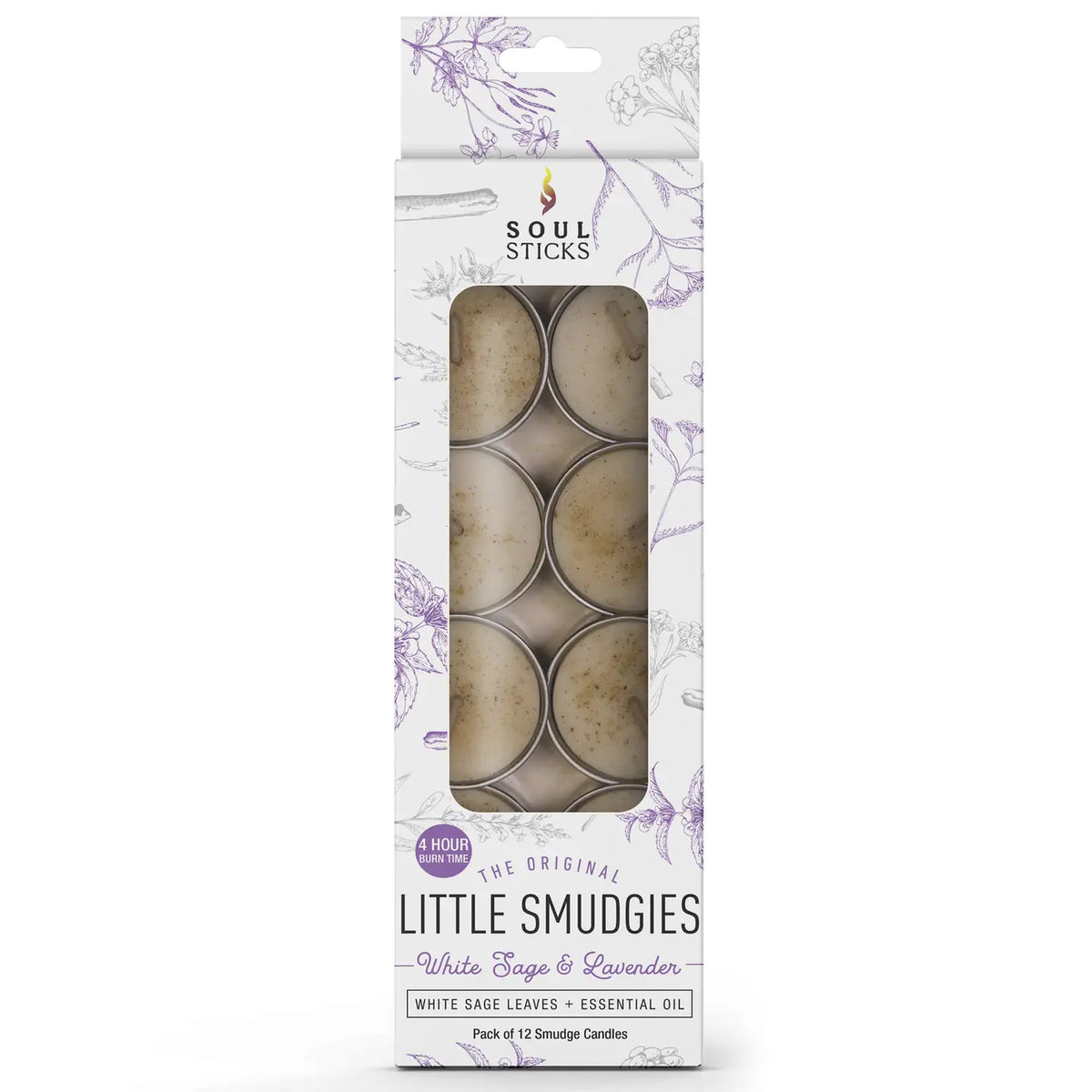 Soy Smudge Candle, White Sage & Lavender - Smudgies