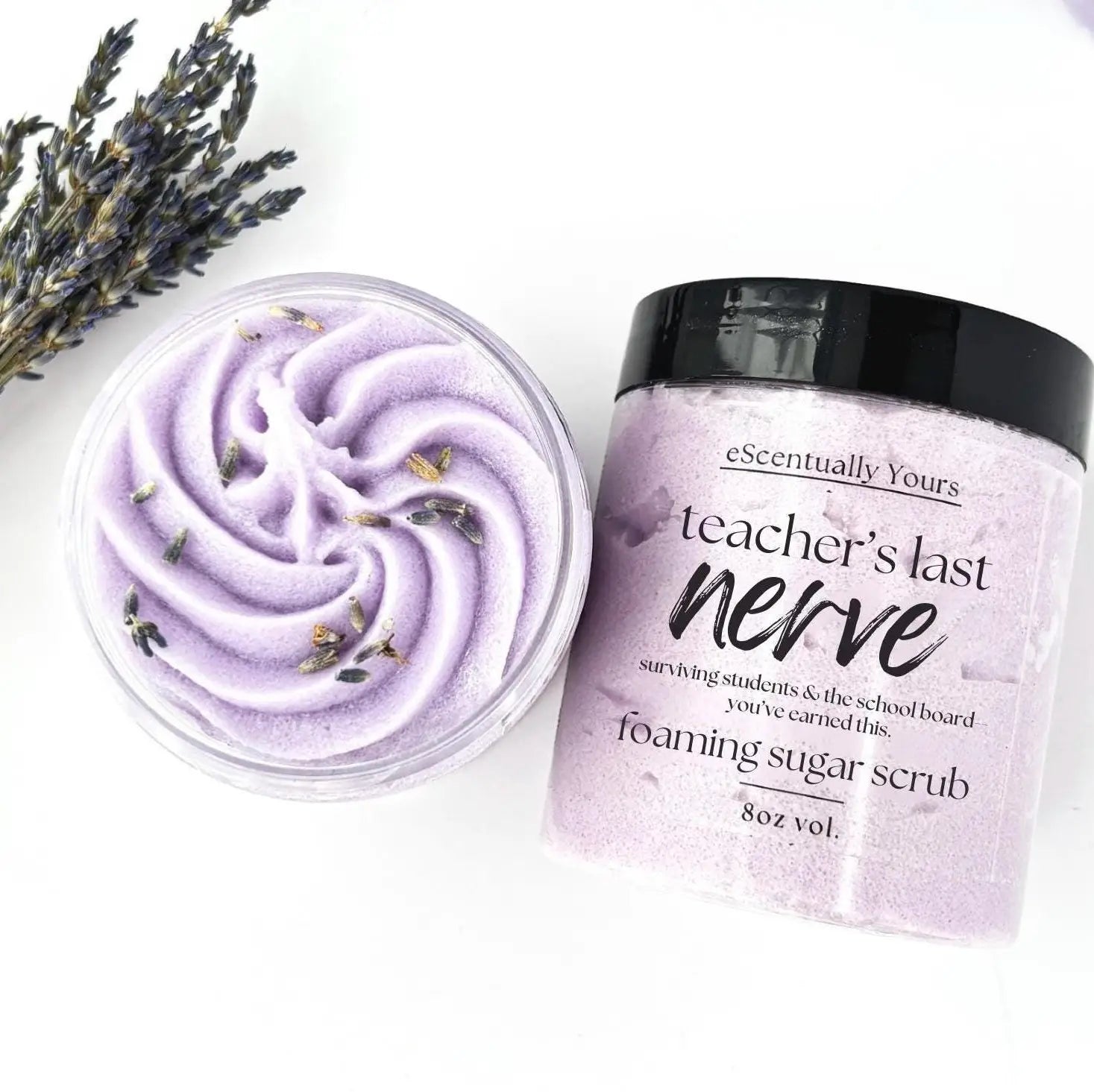 "Teacher's Last Nerve" Foaming Sugar Scrub - Lavender 8 oz