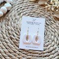 The Pumpkin Leaf Set- Polymer Clay Dangle Earrings - White