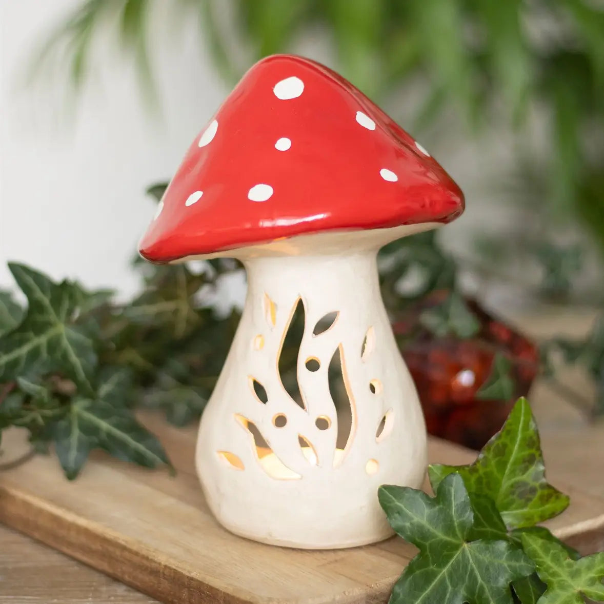 Toadstool Mushroom Tealight Candleholder