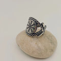Vegvisir Stainless Steel Open Ring Size 7