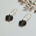 The Pumpkin Hoops - Fall Polymer Clay Earrings - Black