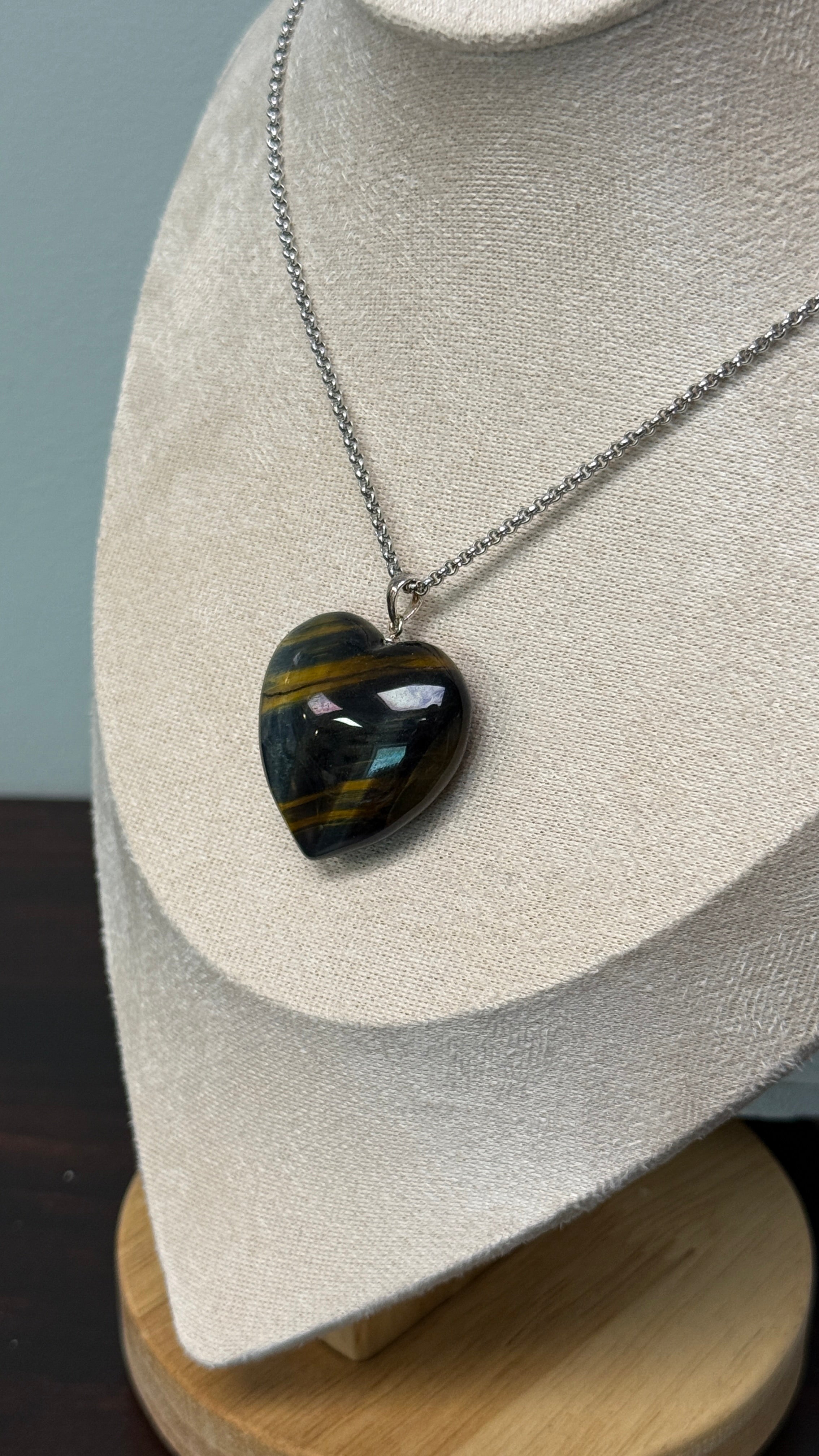 Hawk Eye Blue Tiger Eye Pendant