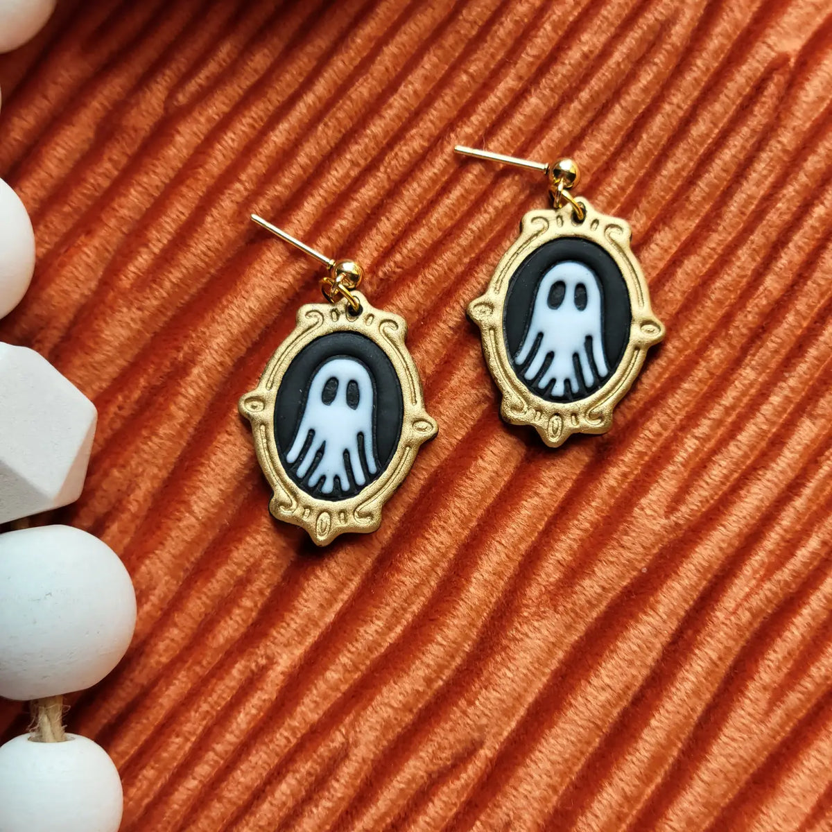 The Framed Ghost Set - Polymer Clay Dangle Earrings