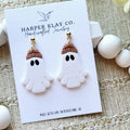The Ghost Beanie Set-Polymer Clay Dangle Earrings
