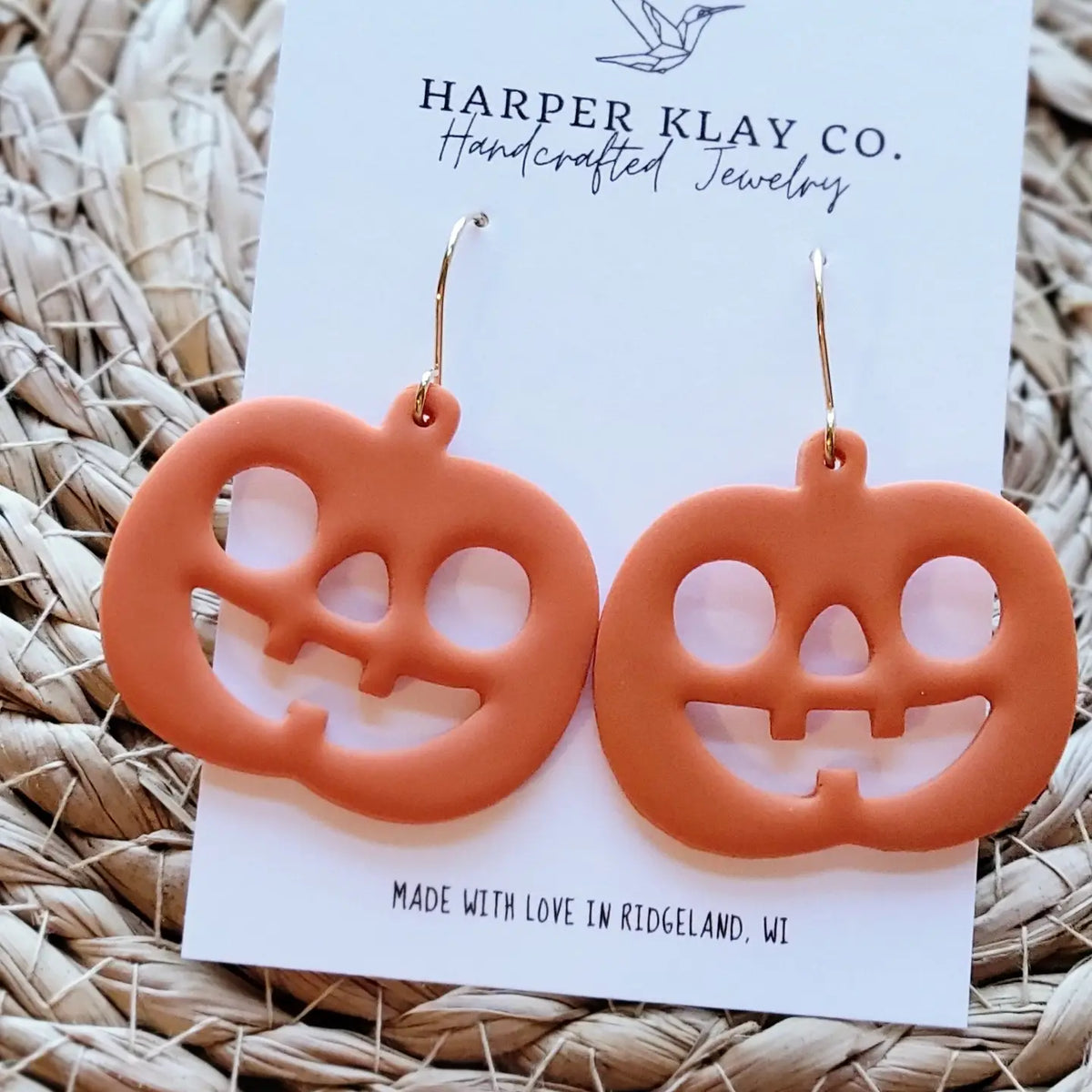 The Jack-O-Lantern Set- Polymer Clay Dangle Earrings