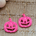 The Pink Pumpkin Set - Polymer Clay Dangle Earrings