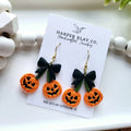 The Pumpkin Cherry Set- Polymer Clay Dangle Earrings