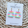The Rainbow Pumpkin Set- Polymer Clay Earrings